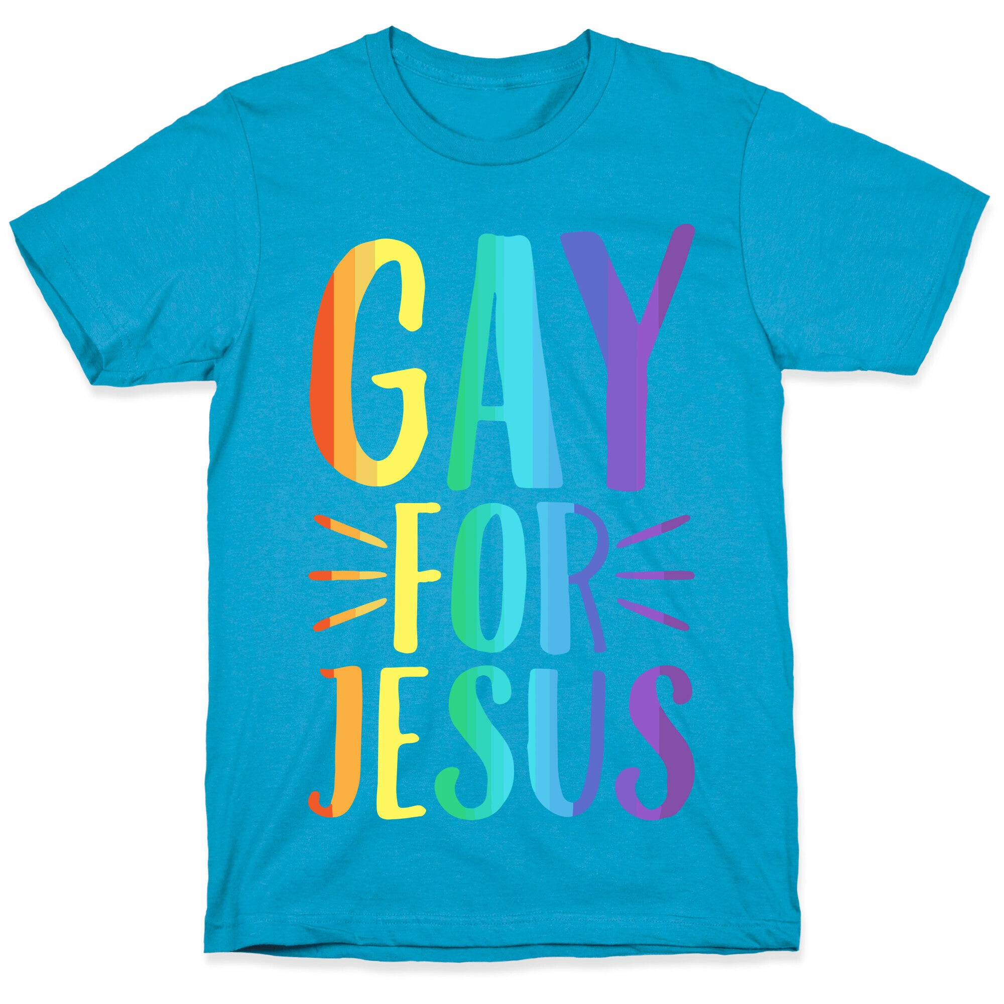 Gay For Jesus White Print Unisex Triblend Tee